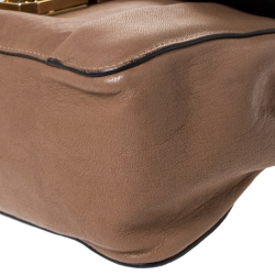 Pre Owned Chloe Brown Leather Medium Elsie Shoulder Bag