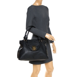 Pre Owned Chloe Black Leather Large Elsie Satchel 