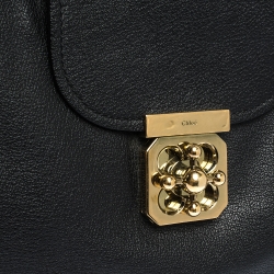 Pre Owned Chloe Black Leather Large Elsie Satchel 