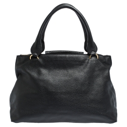 Pre Owned Chloe Black Leather Large Elsie Satchel 