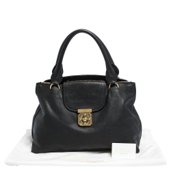 Pre Owned Chloe Black Leather Large Elsie Satchel 
