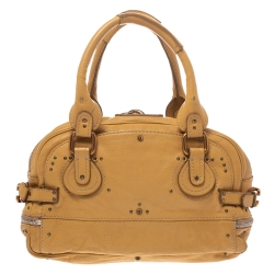 Pre Owned Chloe Beige Leather Paddington East/West Zippy Satchel 