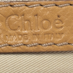 Pre Owned Chloe Beige Leather Paddington East/West Zippy Satchel 