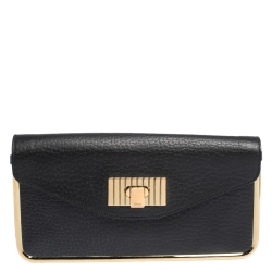 Pre Owned Chloe Black Leather Sally Clutch