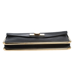 Pre Owned Chloe Black Leather Sally Clutch