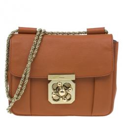 Pre Owned حقيبة كلوي ميني إلسي جلد بني كروس