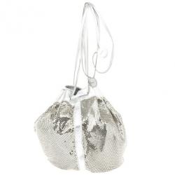 Pre Owned Chloe Metallic Mesh Drawstring Bag