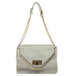 مملوكة مسبقًا Chloé Grey Leather Sally Small Shoulder Bag