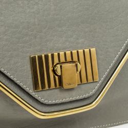 مملوكة مسبقًا Chloé Grey Leather Sally Small Shoulder Bag