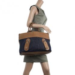 Pre Owned Chloe Denim Logo Tote