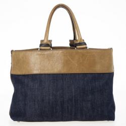 Pre Owned Chloe Denim Logo Tote