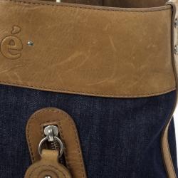 Pre Owned Chloe Denim Logo Tote