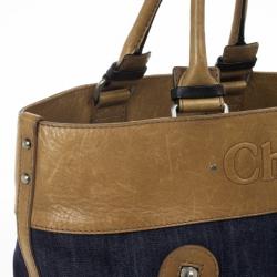 Pre Owned Chloe Denim Logo Tote