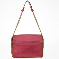 Pre Owned Chloe Red Leather Sally Small Shoulder Bag