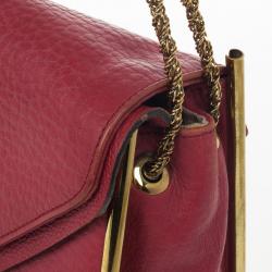 Pre Owned Chloe Red Leather Sally Small Shoulder Bag