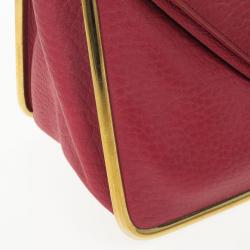Pre Owned Chloe Red Leather Sally Small Shoulder Bag
