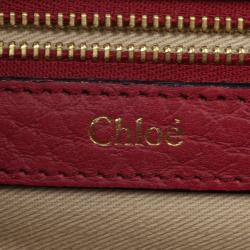 Pre Owned Chloe Red Leather Sally Small Shoulder Bag