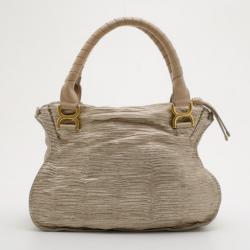 Pre Owned Chloé Beige Leather Marcie Handbag