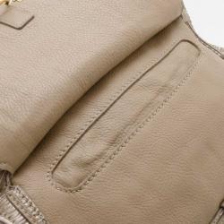 Pre Owned Chloé Beige Leather Marcie Handbag