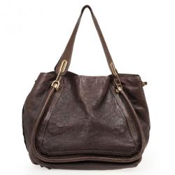 مملوكة مسبقًا Chloe Brown Leather Paraty Tote