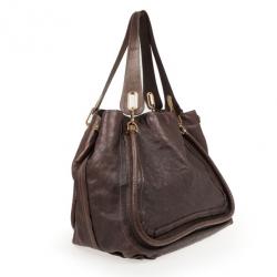مملوكة مسبقًا Chloe Brown Leather Paraty Tote