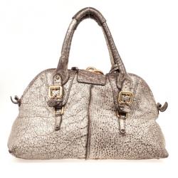 Pre Owned Chloe Metallic Leather Paddington Dome Bag