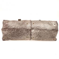 Pre Owned Chloe Metallic Leather Paddington Dome Bag