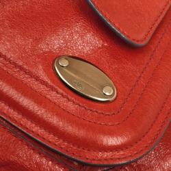 مملوكة مسبقًا Chloé Red Leather 'Bay' Satchel Handbag
