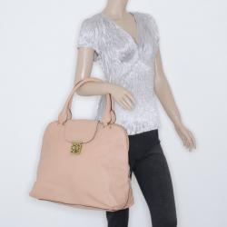 Pre Owned Chloé Cream Leather Large Elsie Shoulder Bag