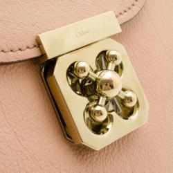 Pre Owned Chloé Cream Leather Large Elsie Shoulder Bag