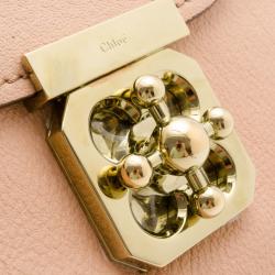 Pre Owned Chloé Cream Leather Large Elsie Shoulder Bag