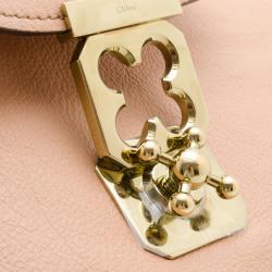 Pre Owned Chloé Cream Leather Large Elsie Shoulder Bag