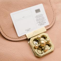 Pre Owned Chloé Cream Leather Large Elsie Shoulder Bag