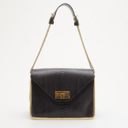 مملوكة مسبقًا Chloe Navy Python Sally Bag