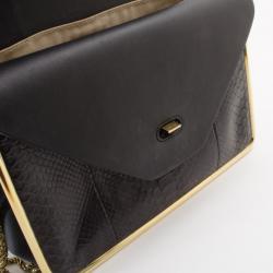 مملوكة مسبقًا Chloe Navy Python Sally Bag