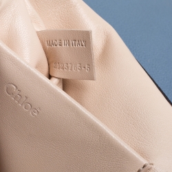 مملوكة مسبقًا Chloe Blue Leather Large Elsie Shoulder Bag