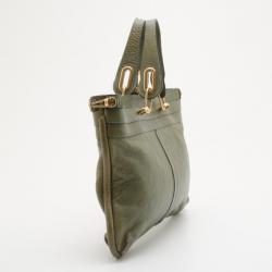 Pre Owned Chloe Green Leather Tote
