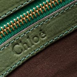 Pre Owned Chloe Green Leather Tote