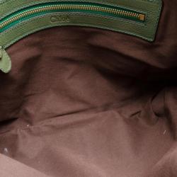 Pre Owned Chloe Green Leather Tote