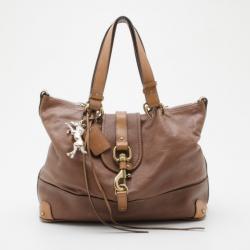 مملوكة مسبقًا Chloe Brown Leather Kerala Large Tote