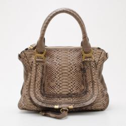 Chloe Grey Python Marcie Handbag