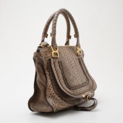 Chloe Grey Python Marcie Handbag