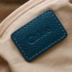 Pre Owned Chloe Large Turquoise Paraty Bag