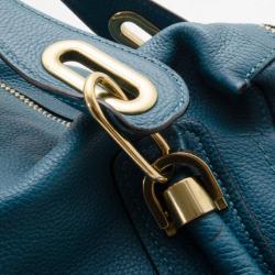 Pre Owned Chloe Large Turquoise Paraty Bag