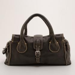 Pre Owned Chloe Brown Medium Edith Satchel