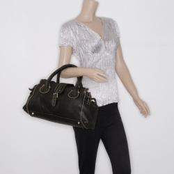 Pre Owned Chloe Brown Medium Edith Satchel