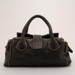 Pre Owned Chloe Brown Medium Edith Satchel