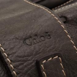 Pre Owned Chloe Brown Medium Edith Satchel