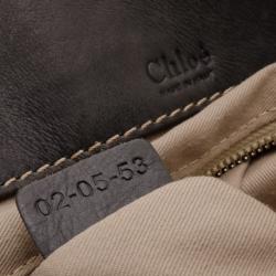 Pre Owned Chloe Brown Medium Edith Satchel