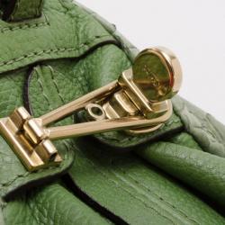 مملوكة مسبقًا Chloe Green Python Medium Paraty Satchel